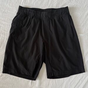 Men’s Black Athletic workout Lululemon Shorts with Zip Pocket
